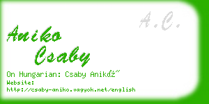 aniko csaby business card